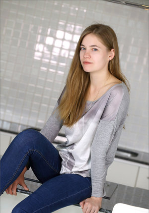 18 year old girl Ally Styles smokes before a nut sac nudeing BJ and a sexy